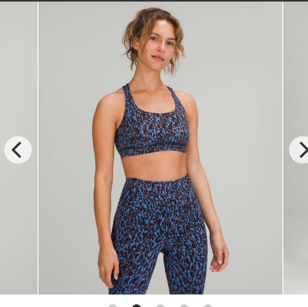 NWT Women's Lululemon Energy Bra - Leopard CBNM
